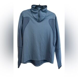 Outerknown Men’s Activewear Quarter-zip top. Navy blue. Size medium